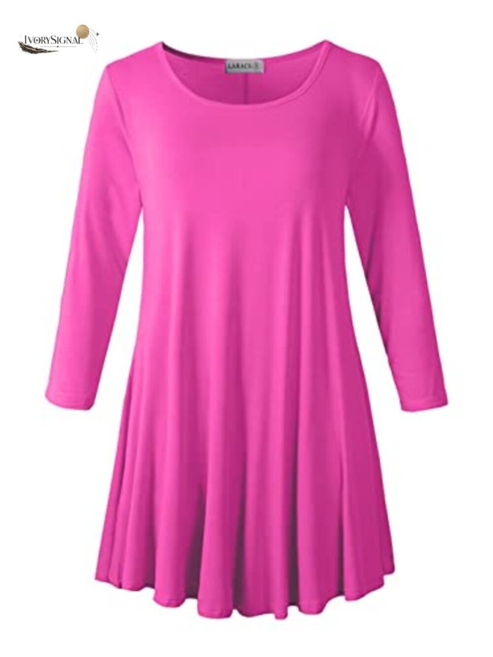 3/4 Sleeve Plus Size Tunic Tops for Women Casual Loose Fit Rayon Blouse